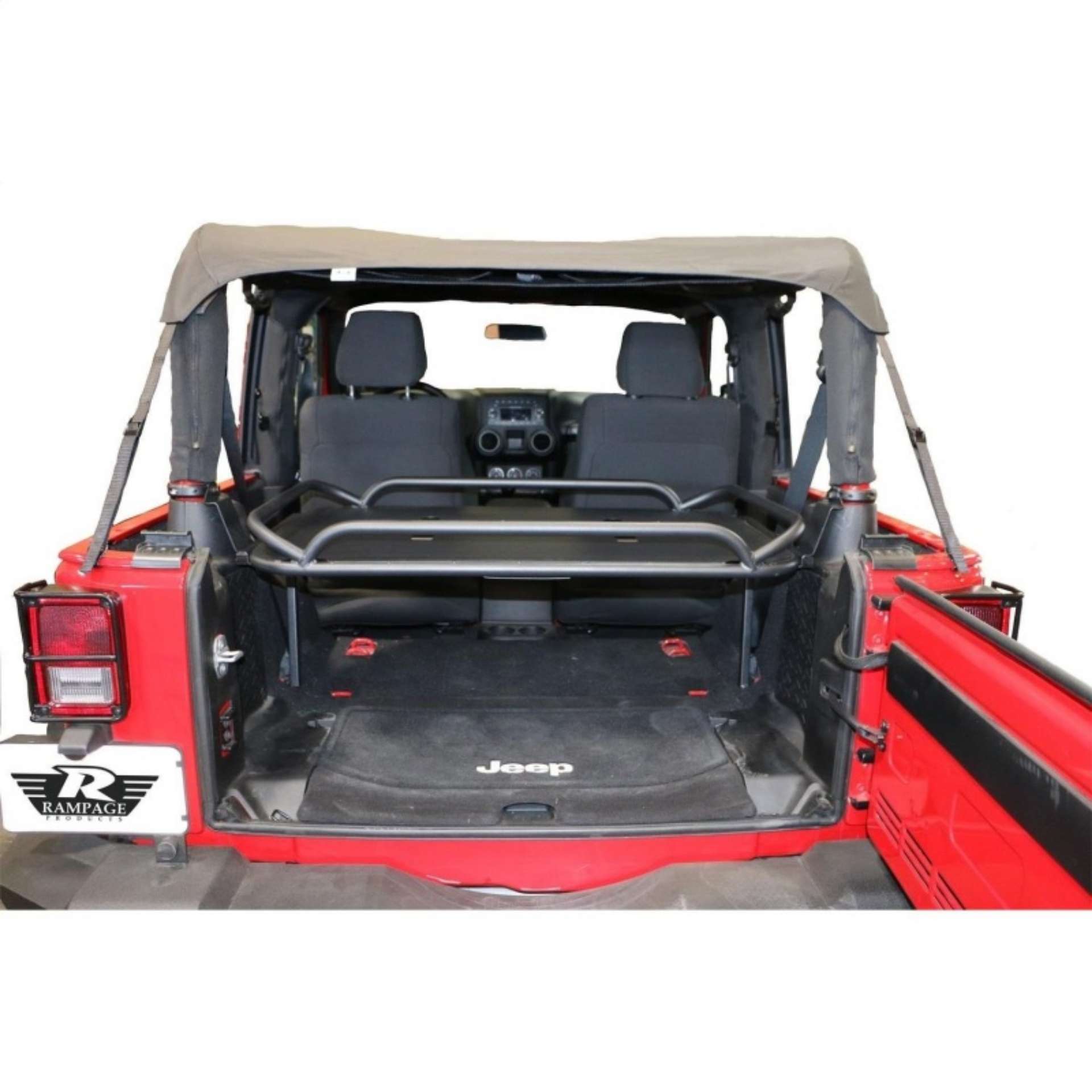 Picture of Rampage 2007-2018 Jeep WranglerJK Rear Sport Rack - Black