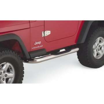 Picture of Rampage 1987-1995 Jeep WranglerYJ 3 Inch Round Nerf Bar - Polished