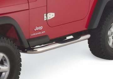 Picture of Rampage 1987-1995 Jeep WranglerYJ 3 Inch Round Nerf Bar - Polished