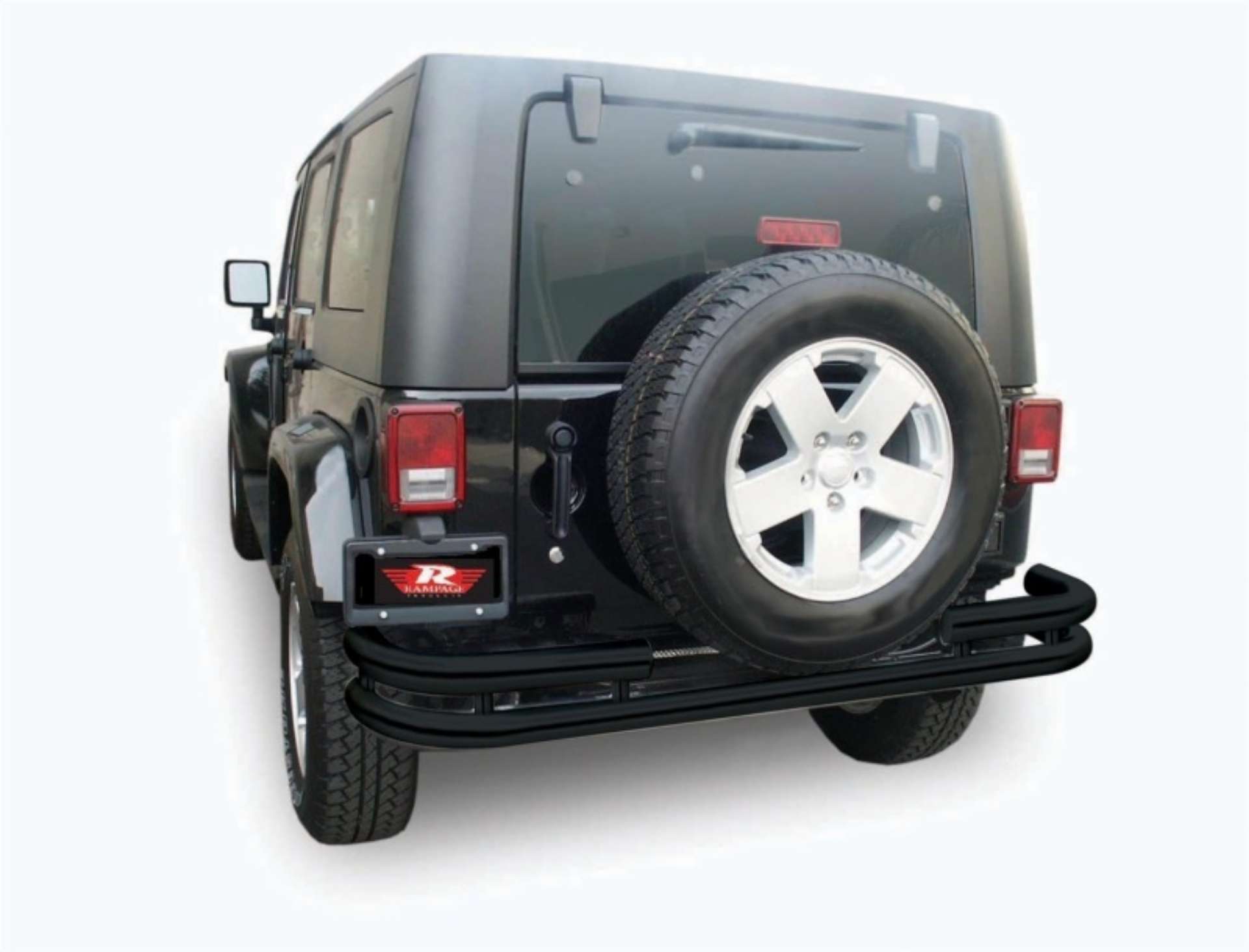 Picture of Rampage 2007-2018 Jeep WranglerJK Double Tube Rear Bumper - Black