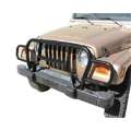 Picture of Rampage 1987-1995 Jeep WranglerYJ Headlight Euro Grill Guard - Black