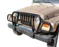 Picture of Rampage 1987-1995 Jeep WranglerYJ Headlight Euro Grill Guard - Black