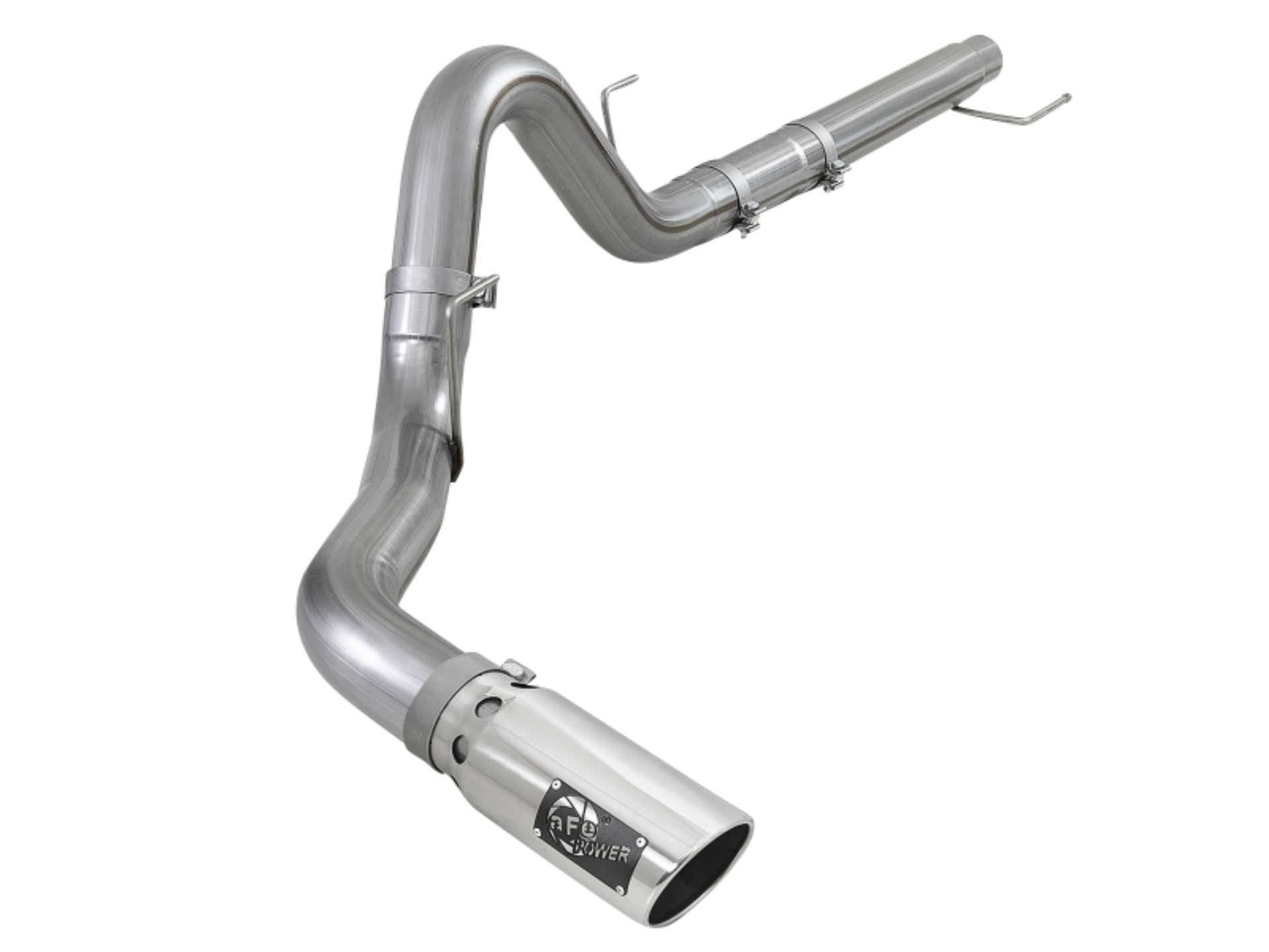 Picture of aFe Large Bore-HD 4in 409 SS DPF-Back Exh 18-19 Ford F-150 V6-3-0L td w- Polished Tip