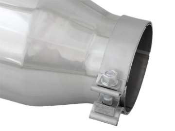 Picture of aFe MACH Force-XP 304 SS Single Wall Polished Exhaust Tip Pair 4in Inlet x 6in Outlet x 15in L