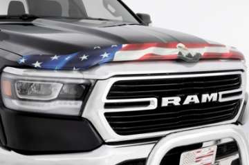 Picture of Stampede 2002-2008 Dodge Ram 1500 Center Only - Vigilante Premium Hood Protector - Flag