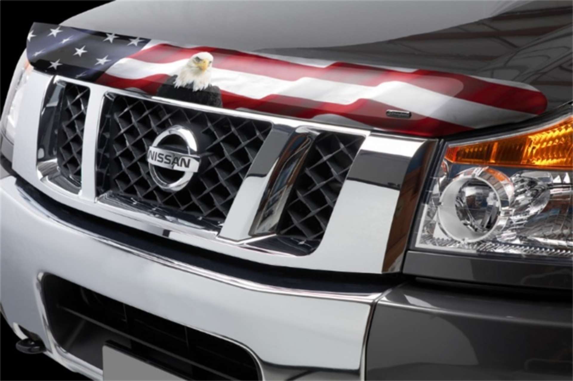 Picture of Stampede 2005-2015 Nissan Armada Vigilante Premium Hood Protector - Flag