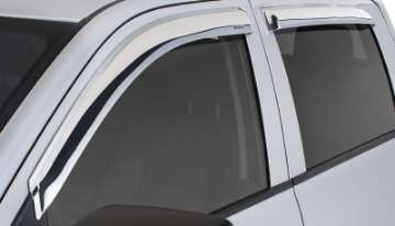 Picture of Stampede 1999-2016 Ford F-250 Super Duty Ext- Cab Pickup Tape-Onz Sidewind Deflector 4pc - Chrome