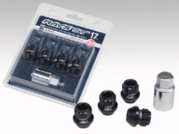 Picture of Rays M12x1-50 Short Type L25 17 Hex Lug Nut Set - Black