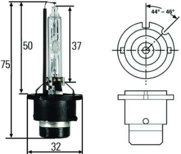 Picture of Hella D2S 35W High Intensity Discharge Capsule