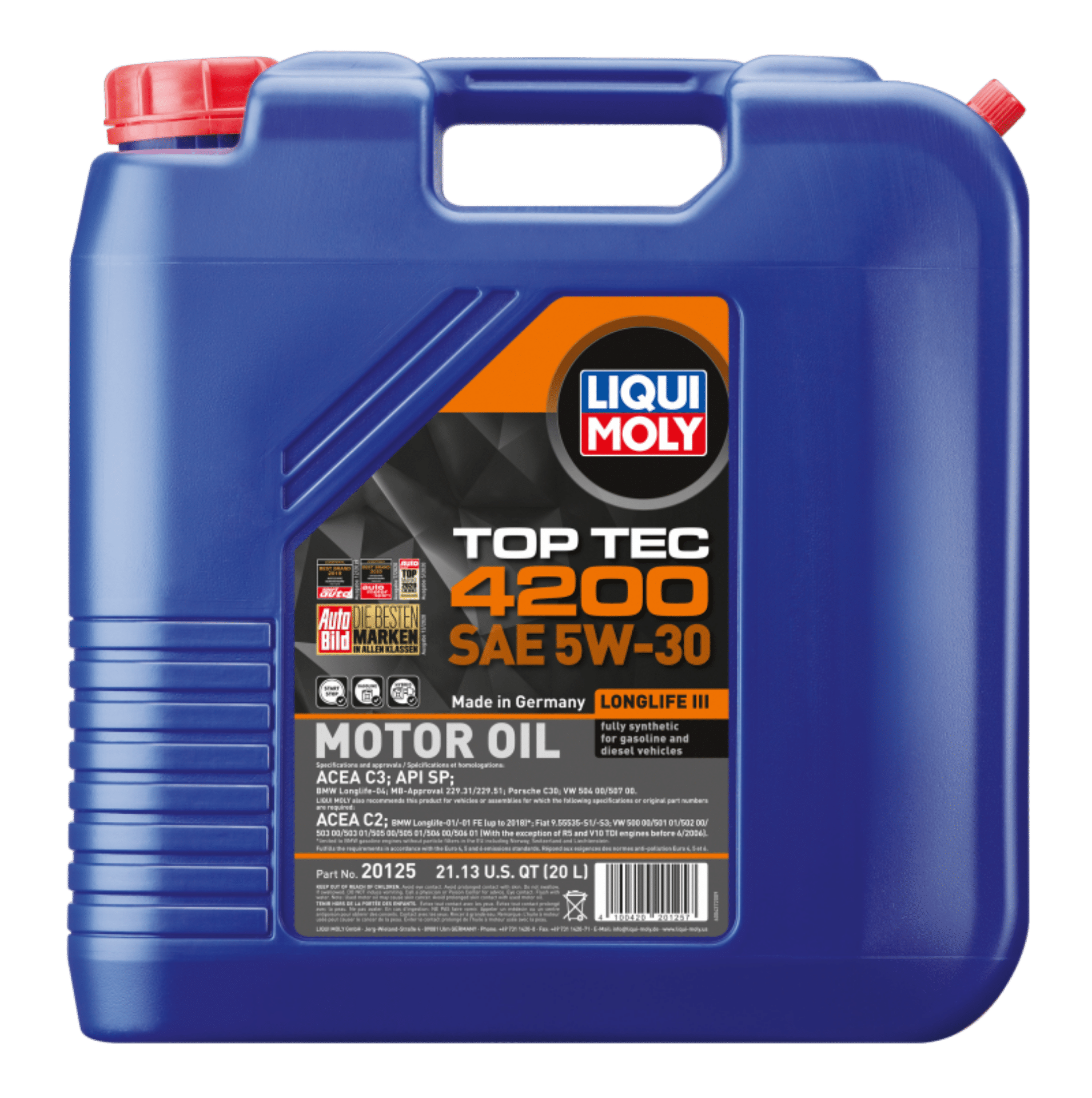 Picture of LIQUI MOLY 20L Top Tec 4200 New Generation Motor Oil SAE 5W30