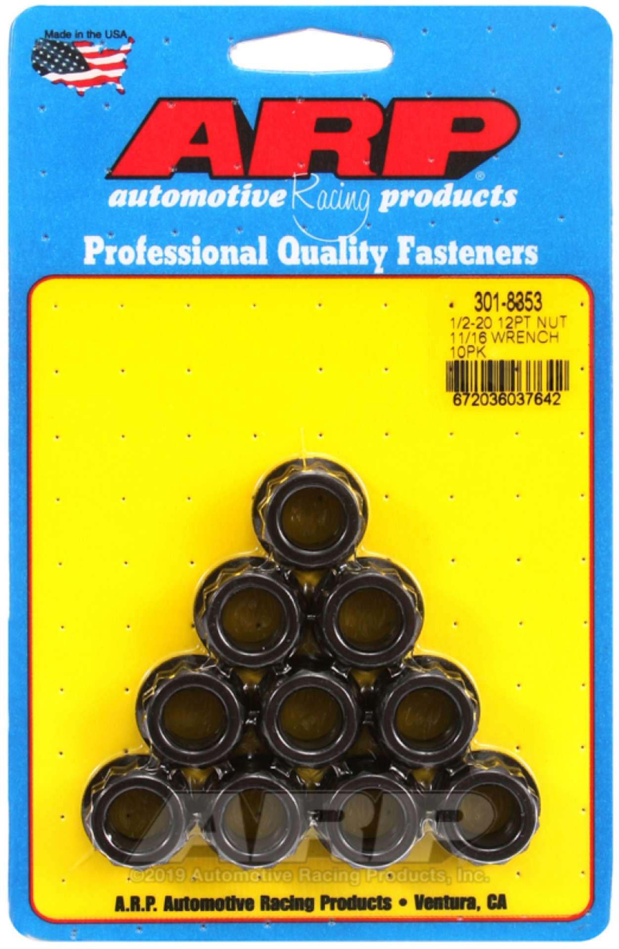 Picture of ARP 1-2-20 11-16 Socket 12pt Nut Kit Set of 10