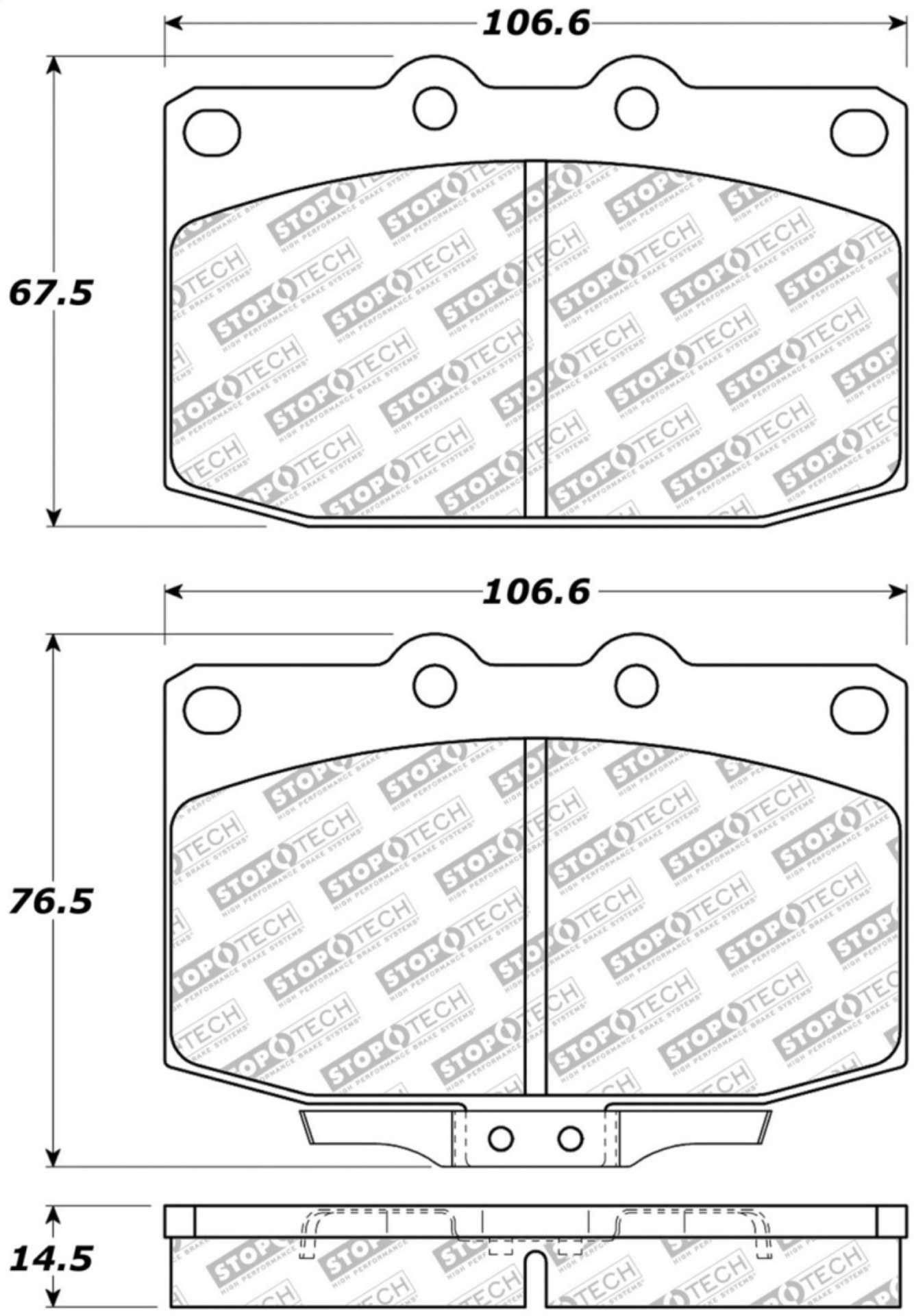 Picture of StopTech 86-91 Mazda RX-7 Street Select Front Brake Pads