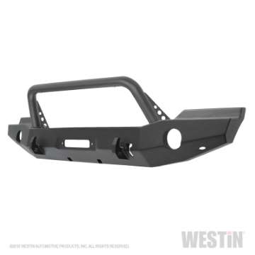 Picture of Westin 07-18 Jeep Wrangler JK WJ2 Full Width Front Bumper w-Bull Bar Textured Black