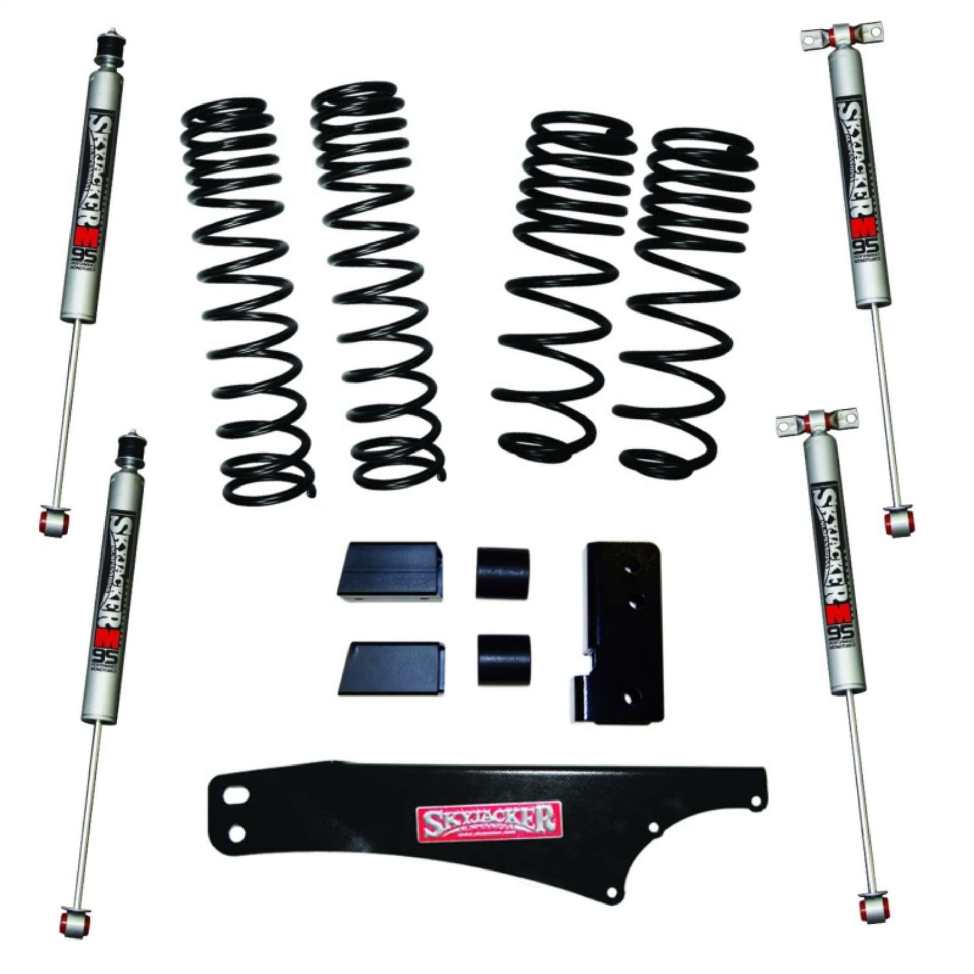 Picture of Skyjacker 2007-2018 Jeep Wrangler JK 4 Door 4WD Long Travel 2in-2-5in Lift Kit w-M95 Monotube Shocks