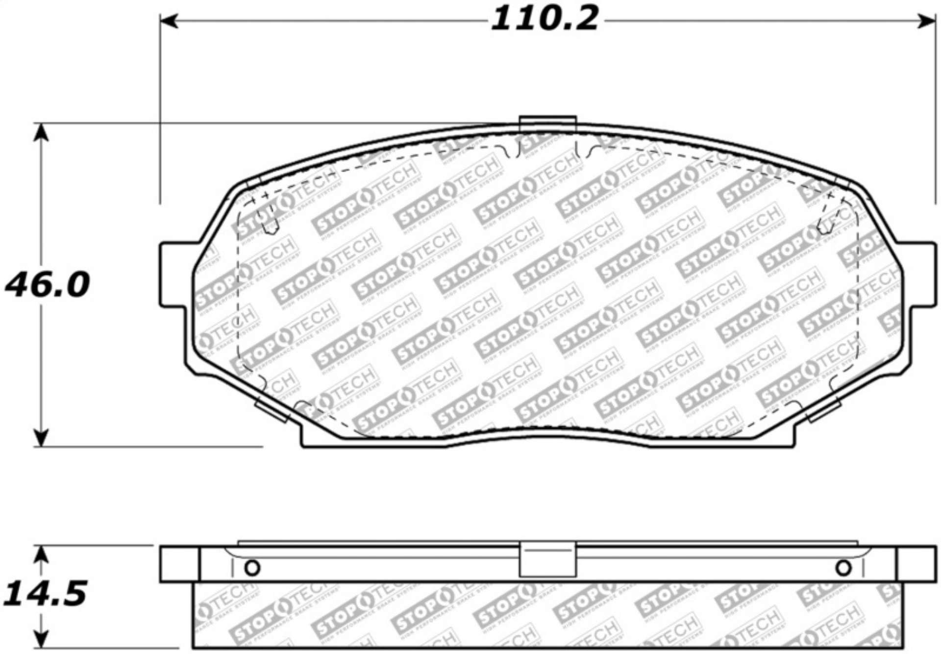 Picture of StopTech 90-93 GEO Storm - Mazda Miata Street Select Front Brake Pads