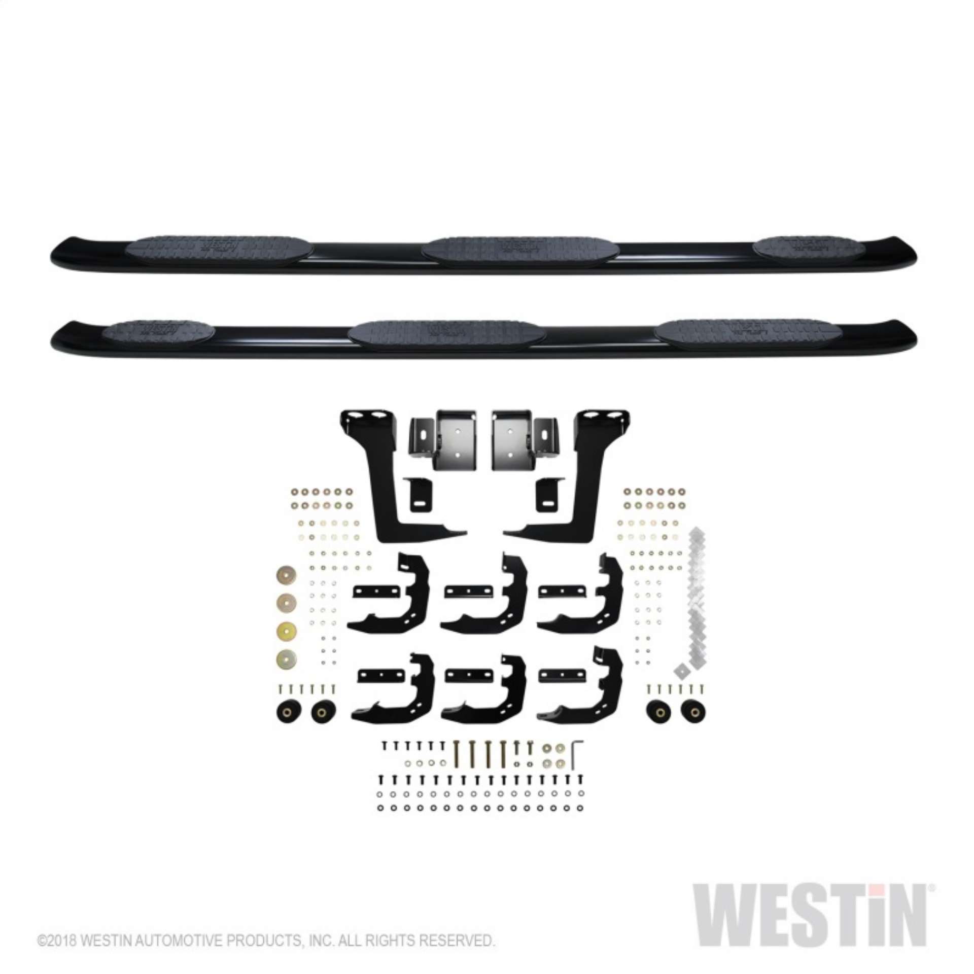 Picture of Westin 2019 Ram 1500 Crew Cab w- 6-5ft Bed PRO TRAXX 5 W2W Oval Nerf Step Bars - Black