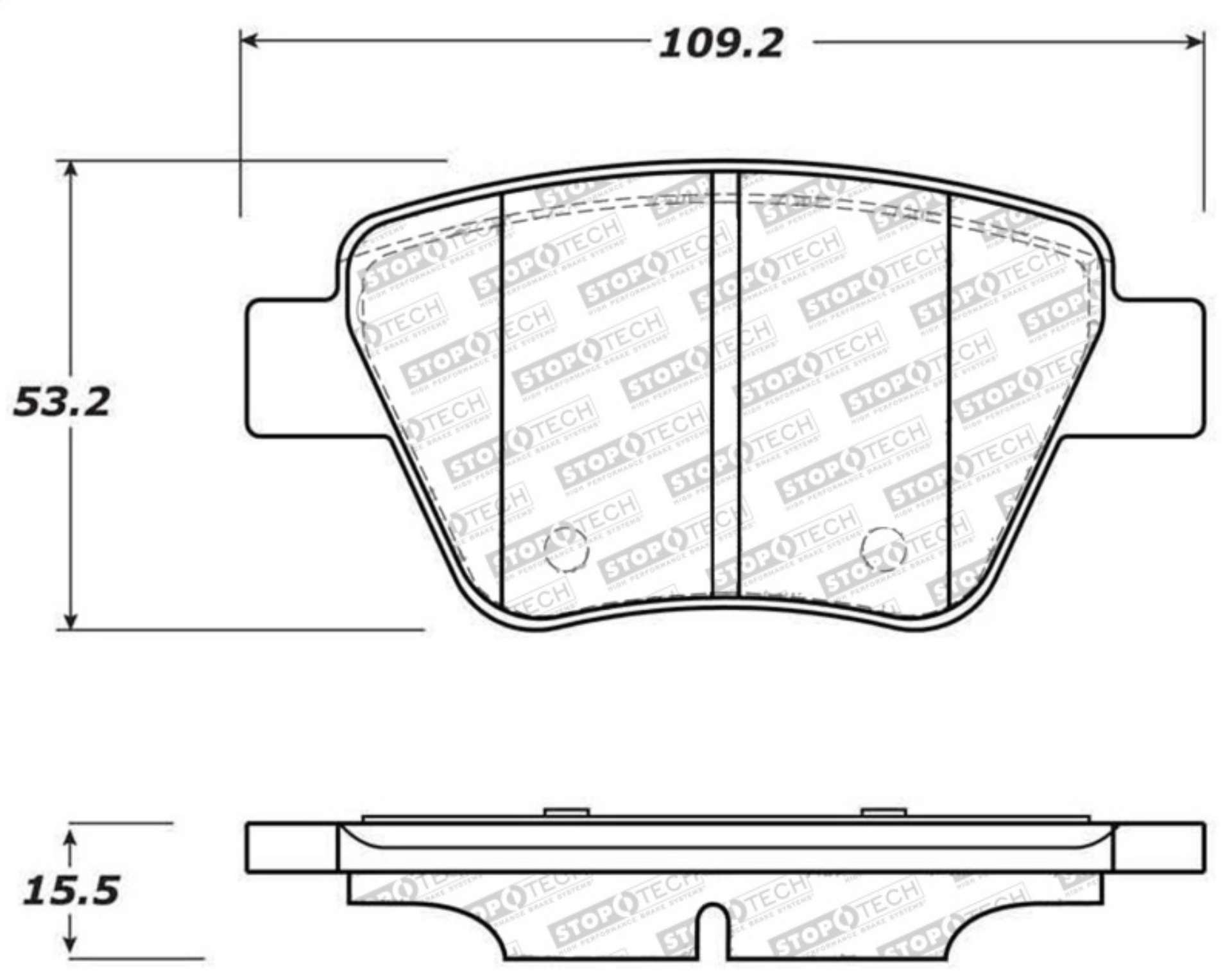 Picture of StopTech 10-12 Audi A3 Street Select Rear Brake Pads