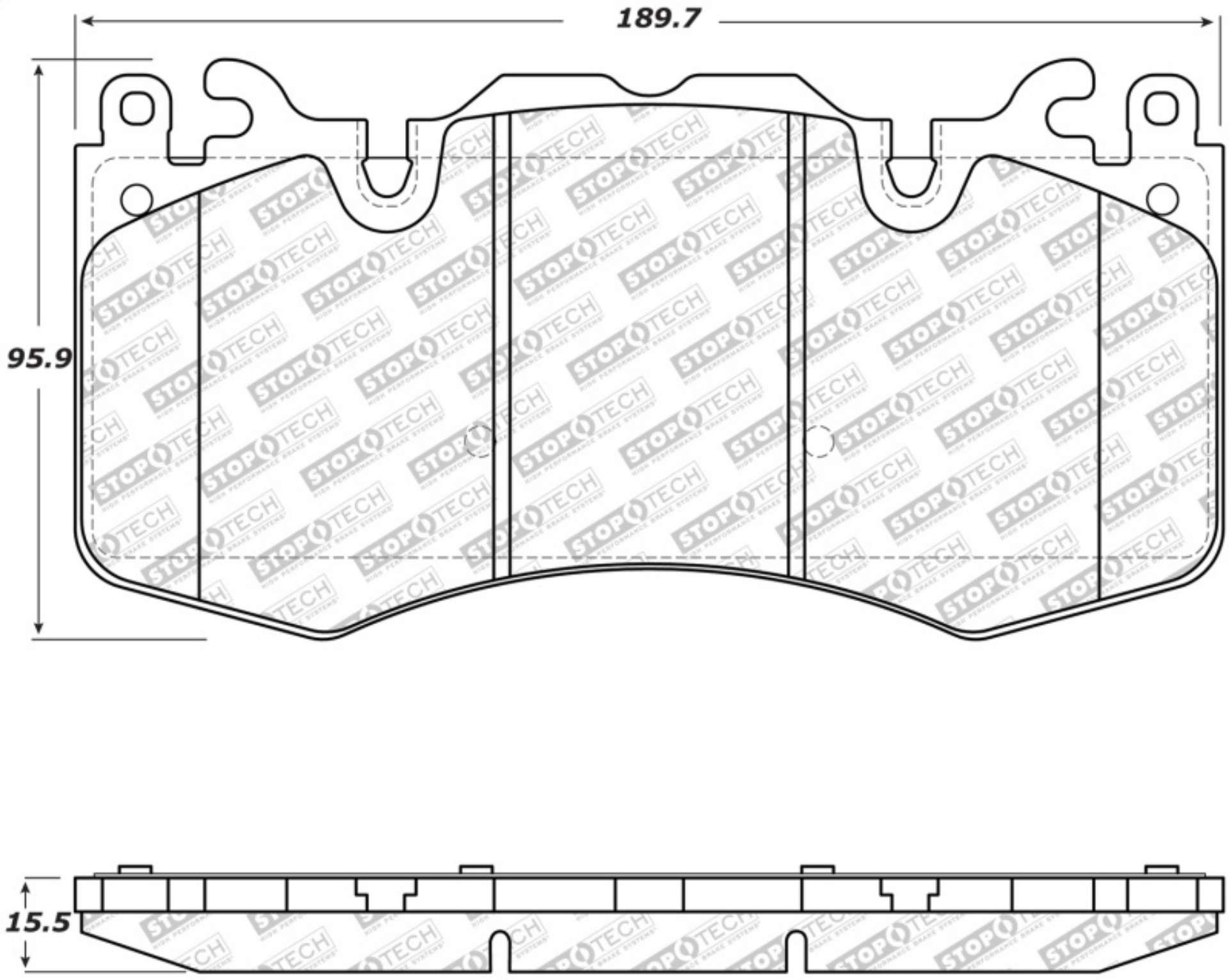 Picture of StopTech 03-14 Volvo XC90 Street Select Front Brake Pads