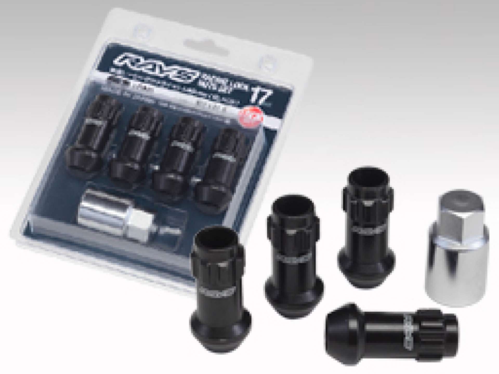 Picture of Rays 17 Hex Racing Lock Nut Set L48 Long Type 12x1-50 - Black Chromate 4 Pieces