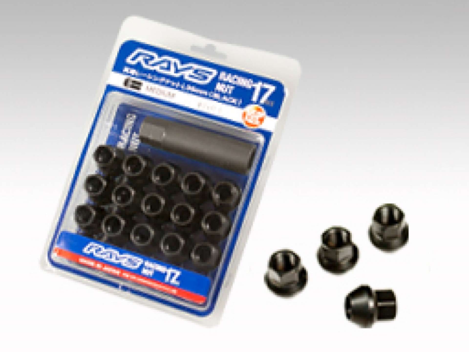 Picture of Rays 17 Hex Racing Nut Set L25 Short Type 12x1-25 - Black Chromate 16 Pieces