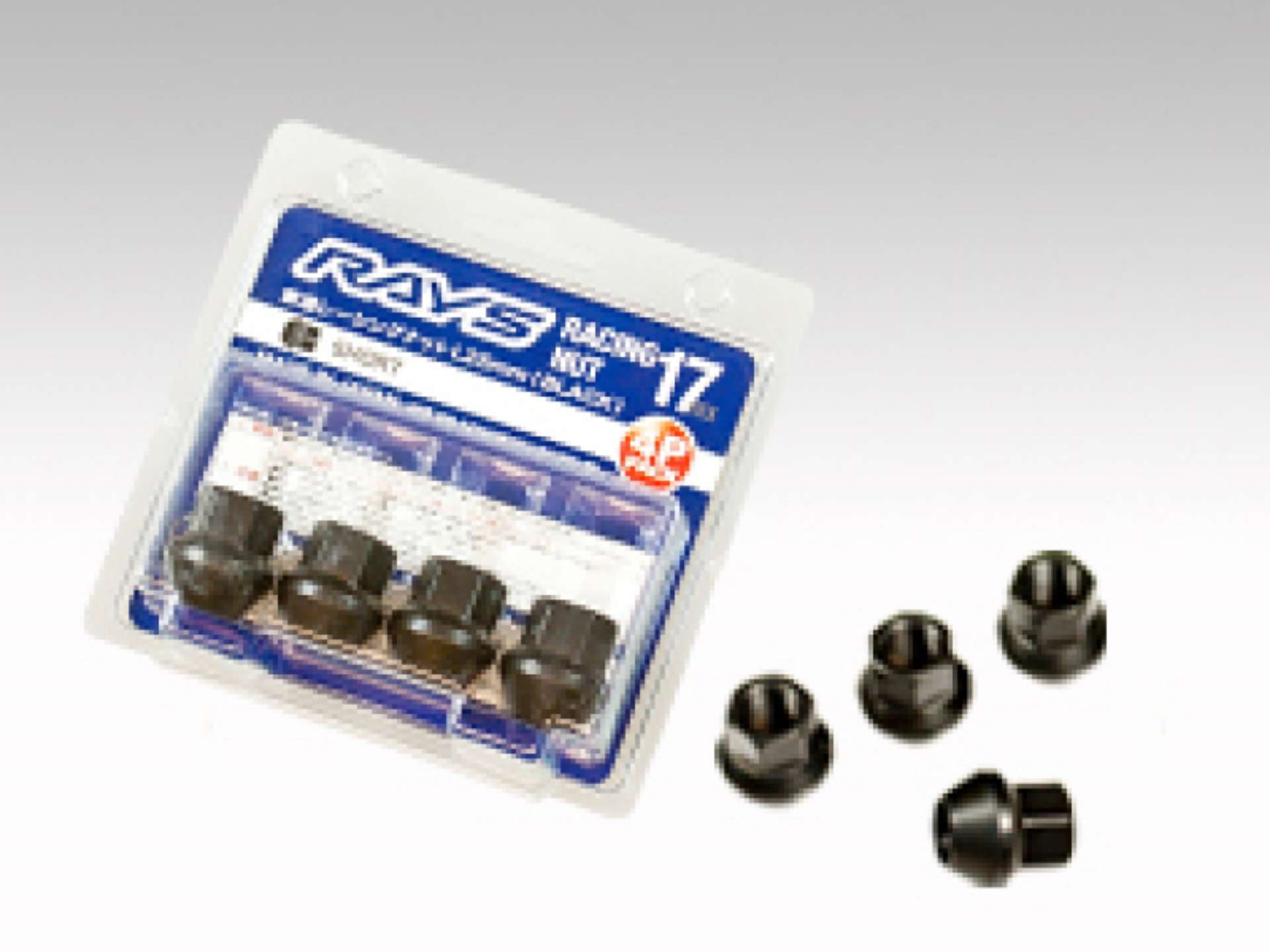 Picture of Rays 17 Hex Racing Nut Set L25 Short Type 12x1-50 - Black Chromate 4 Pieces