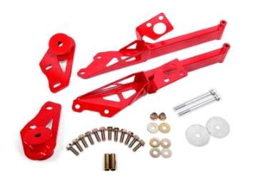 Picture of BMR Suspension 15-18 Ford Mustang S550 IRS Subframe Support Brace Red