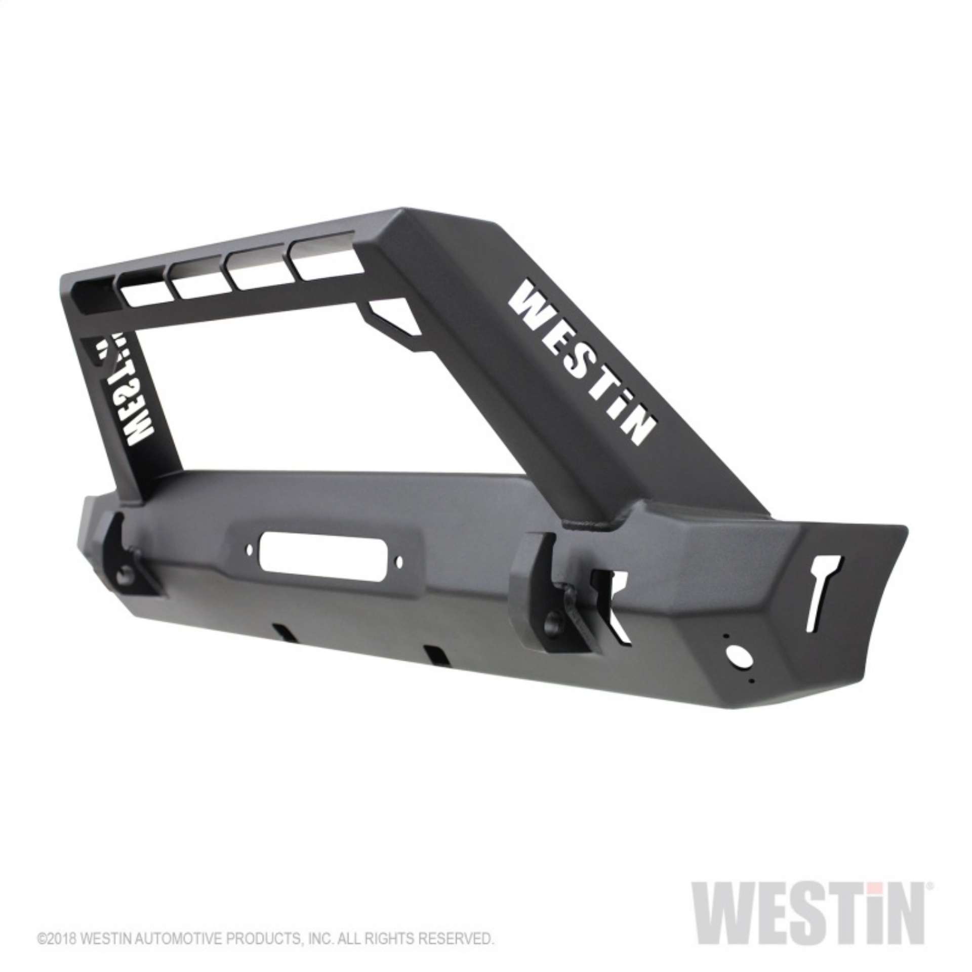 Picture of Westin 18-19 Jeep Wrangler JL Stubby Front Bumper - Textured Black