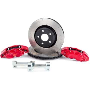 Picture of Alcon 07+ Jeep JK w- 5x5-5in Hub 357x32mm Rotor 4-Piston Red Calipers Front Brake Upgrade Kit