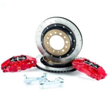 Picture of Alcon 07+ Jeep JK w- 5x5-5in Hub 355x22mm Rotor 4-Piston Red Calipers Rear Brake Upgrade Kit