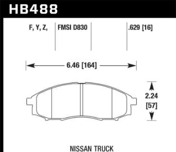 Picture of Hawk 00-04 Nissan Xtrerra - 03-04 Nissan Frontier LTS Street Front Brake Pads