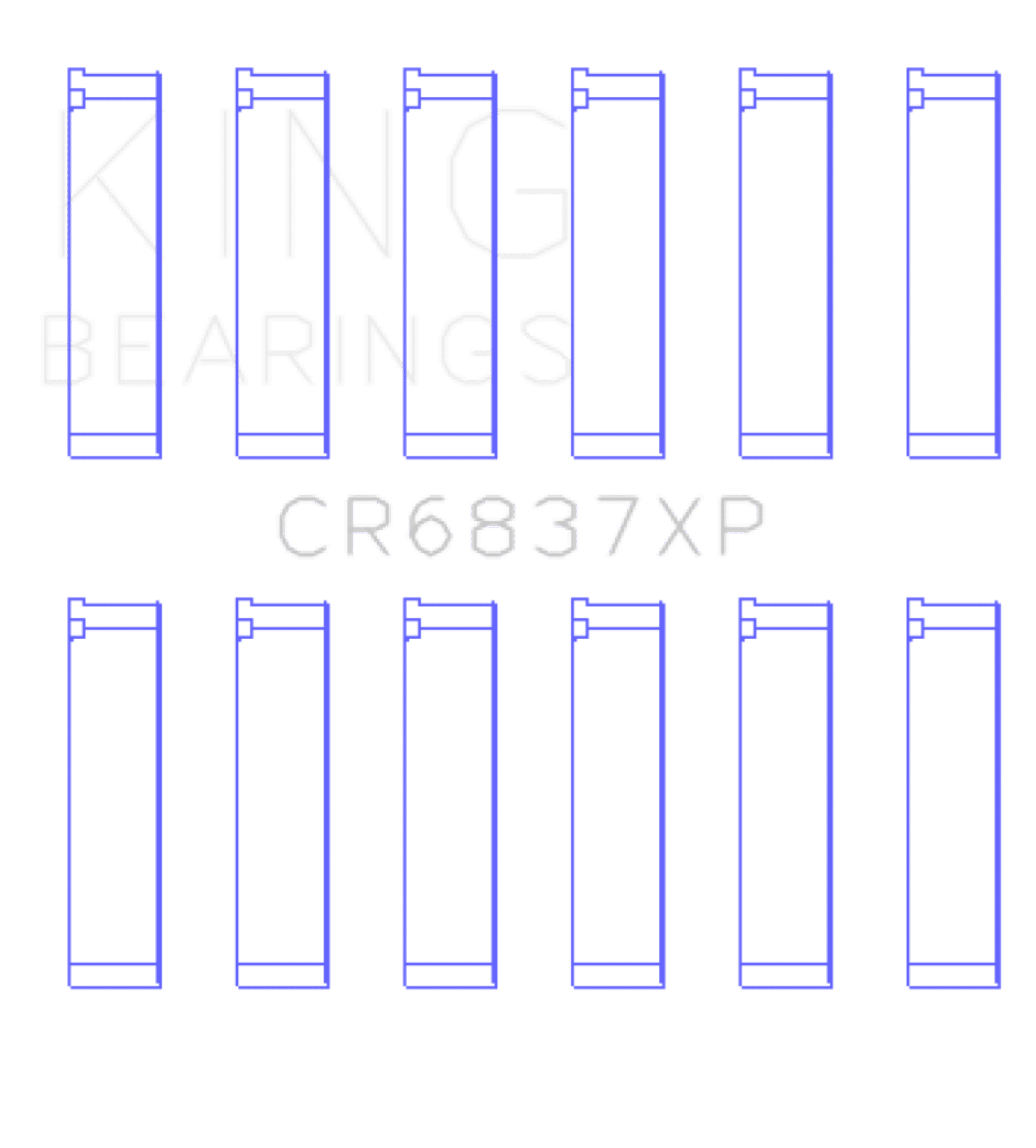 Picture of King Honda J30 - J35 Connecting Rod Bearing Set Set of 6