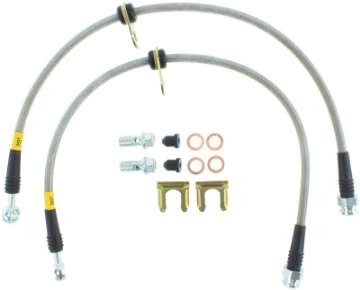 Picture of StopTech 05-07 LGT-LGT Spec B Stainless Steel Front Brake Lines