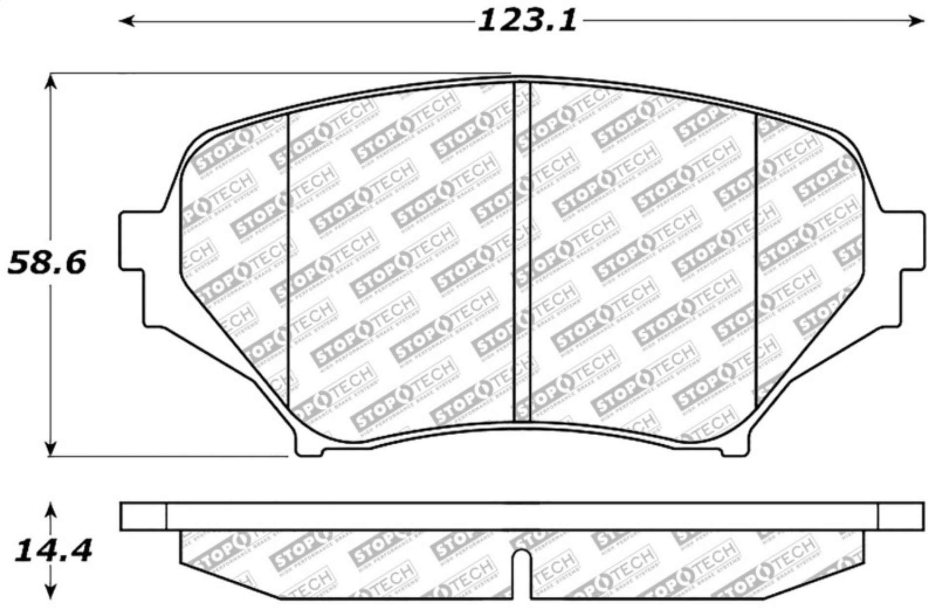 Picture of StopTech 06-15 Mazda Miata MX-5 Street Select Front Brake Pads