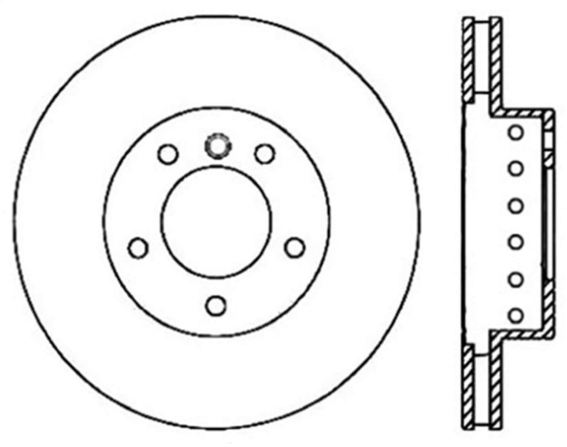 Picture of StopTech 04-10 BMW 5-Series - 6-Series Sport Slotted & Drilled Front Right Cryo Rotor