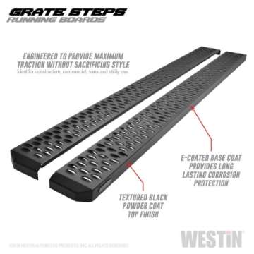 Picture of Westin Grate Steps Running Boards 79 in - Textured Black