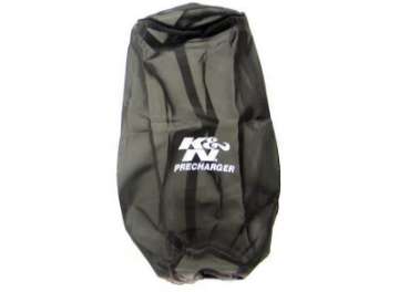 Picture of K&N Precharger Air Filter Wrap Black Universal Polyester 12in Height 6in Base Inside Diameter