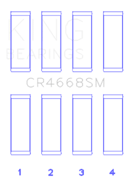 Picture of King Chrysler-Mitsubishi-Hyundai-Kia World Engine Size 0-25 Oversized Connecting Rod Bearing Set