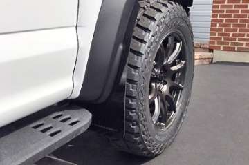 Picture of Rally Armor 17-20 Ford F-150 Raptor Gen 2 Black UR Mud Flap w-White Logo