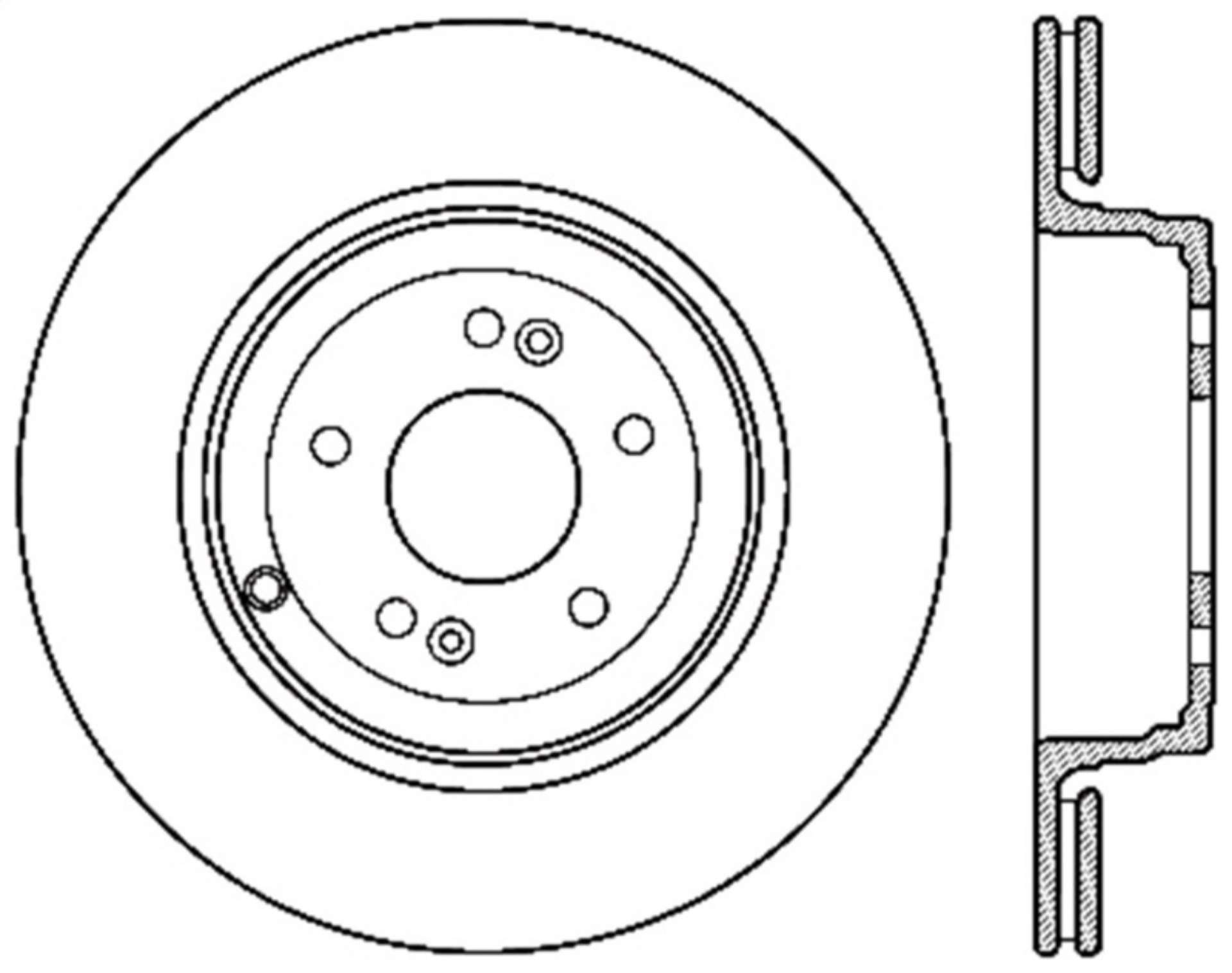 Picture of StopTech 10 Hyundai Genesis Coupe w- Factory Brembo Slotted & Drilled Left Rear Rotor