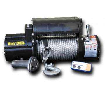 Picture of DV8 Offroad 12000 LB Winch w- Steel Cable & Wireless Remote - Black