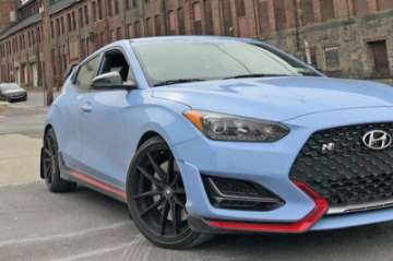 Picture of Rally Armor 19-22 Hyundai Veloster N Black UR Mud Flap w- Performance Blue Logo