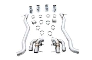 Picture of AWE Tuning 18-19 BMW M5 F90 4-4T AWD SwitchPath Axle-back Exhaust - Chrome Silver Tips