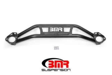 Picture of BMR 08-18 Dodge Challenger Front Strut Tower Brace - Black Hammertone Twin Tube Design