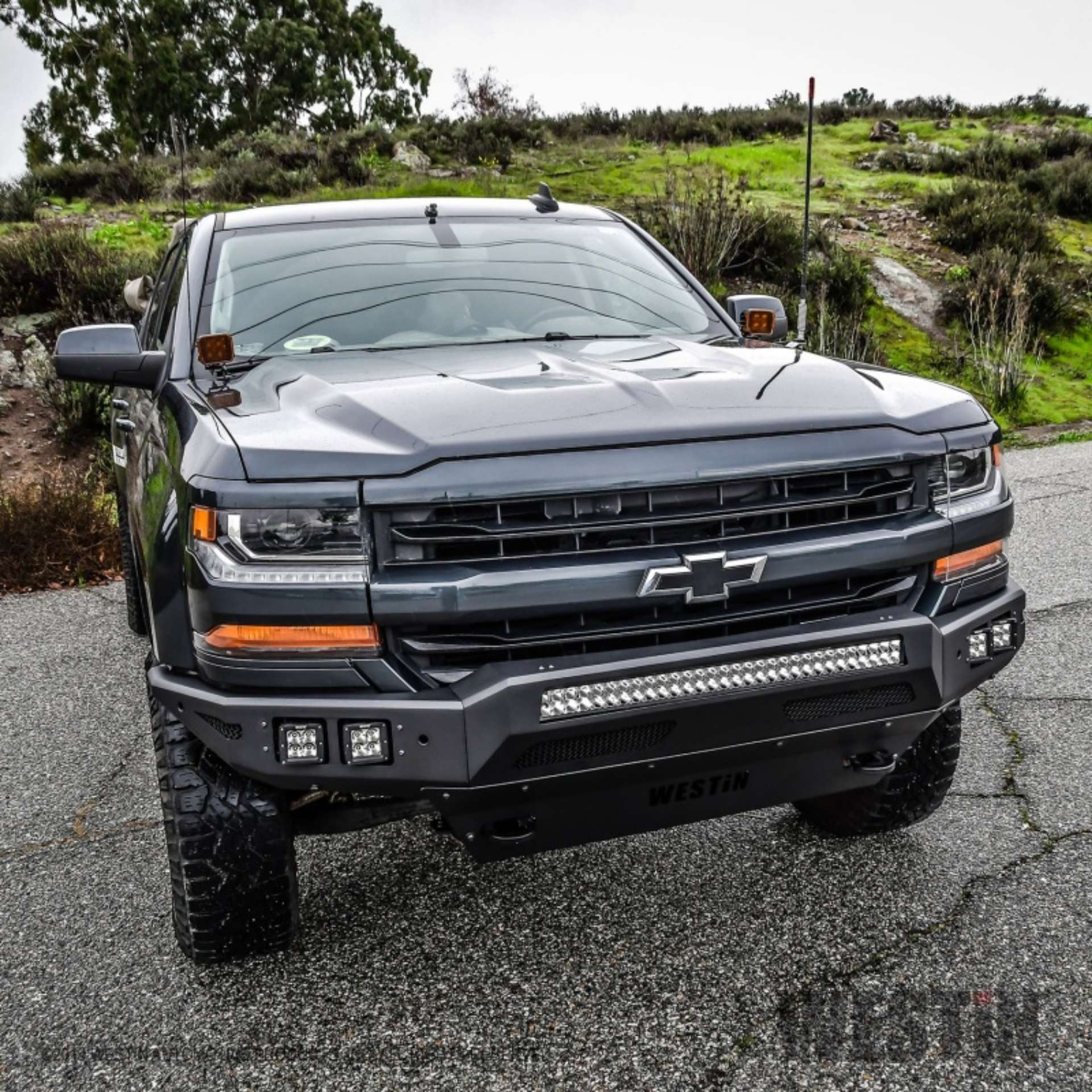 Picture of Westin 16-19 Chevy-GMC  Silverado-Sierra 1500 Pro-Mod Front Bumper