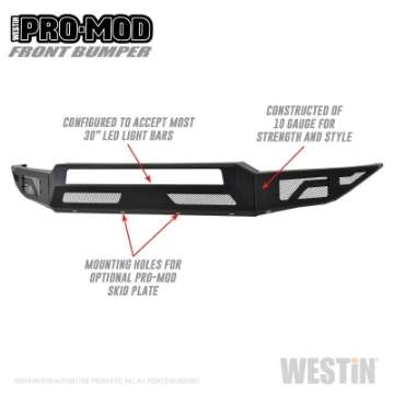 Picture of Westin 17-19 Ford F-250-350 Pro-Mod Front Bumper