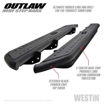 Picture of Westin 14-18 Chevrolet-GMC Silv-Seirra 1500 Double Cab Outlaw Nerf Step Bars