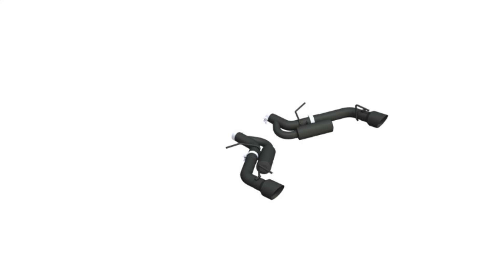 Picture of MBRP 16-19 Chevrolet Camaro SS Dual Rear Exit Axle Back w- 4-5in OD Tips - BLK Non NPP Models