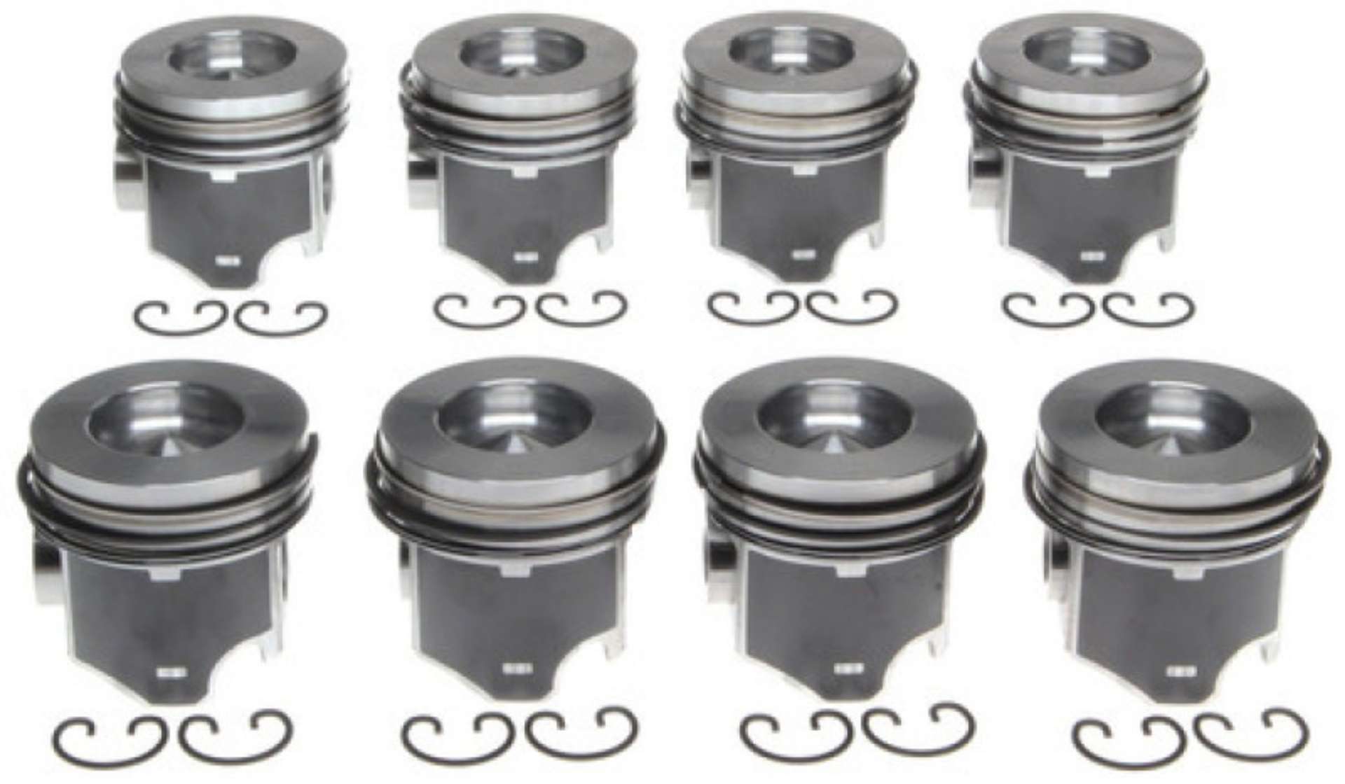 Picture of Mahle OE Ford 6-0L Diesel w- Reduced Compression Distance by -010 Piston Set Set of 8 w- -03 Rings