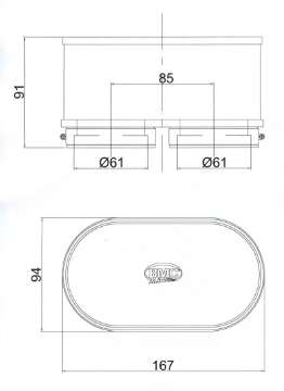 Picture of BMC Twin Air Carburetor Filter - 61mm x 2 ID - 74mm H