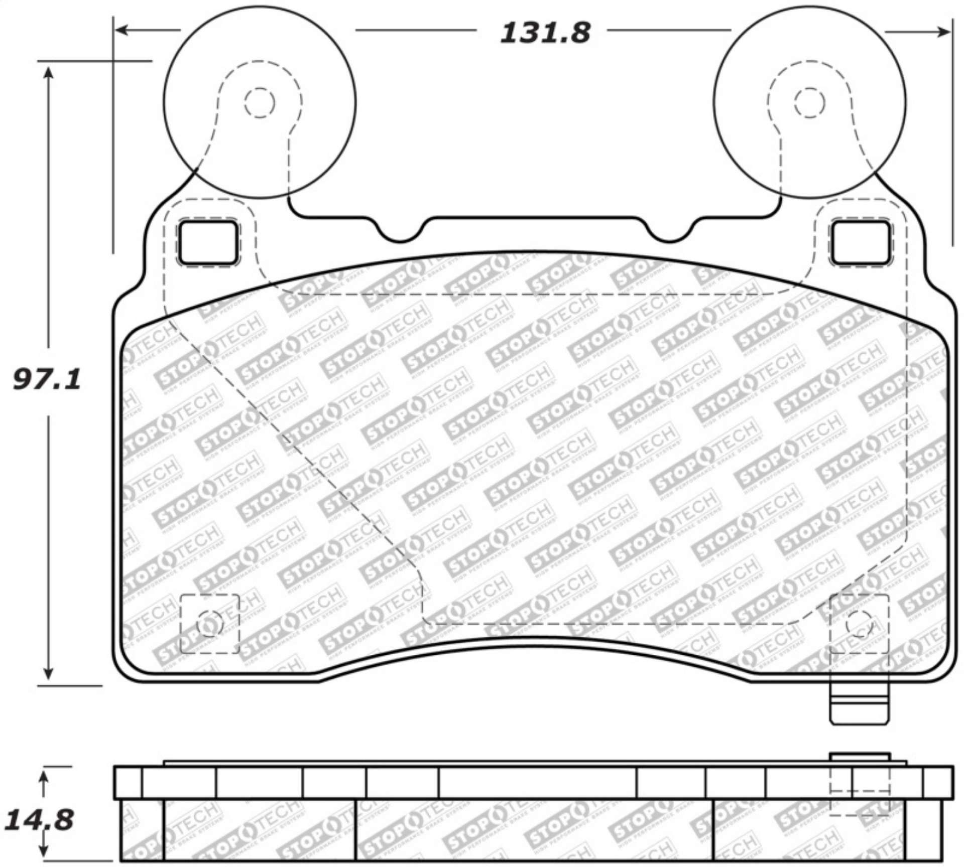 Picture of StopTech 14-17 Chevrolet Camaro SS-09 Pontiac G8 Street Select Front Brake Pads